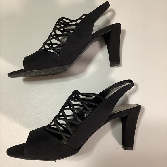 Luca Ferri peep toe sling back sandals - Picture 4 of 8